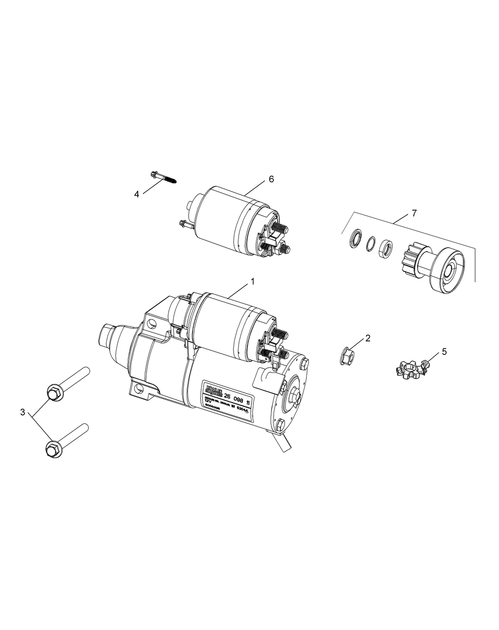 Kohler Cv732-3015 Starting System Diagram and Parts List for Z-FORCESZ60 (53FJD-53FJD050)(2015) Cub Cadet Lawn Tractor